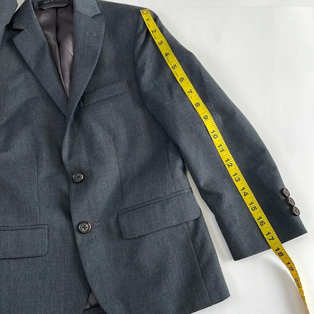 Lauren Ralph Lauren Boy’s Gray Blazer Size 8 Regular Single Breasted Two Vent - Picture 12 of 12